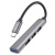 usb hub hoco hb26 4-in-1 adapter (type-c to usb3.0+usb2.0*3) (сiрий) 