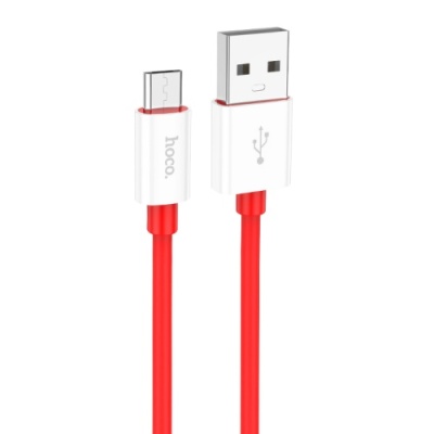 кабель hoco x87 magic silicone usb - microusb 2.4a/1m (червоний) 