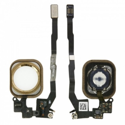 шлейф для apple iphone 5s центральна кнопка home (золотистий)