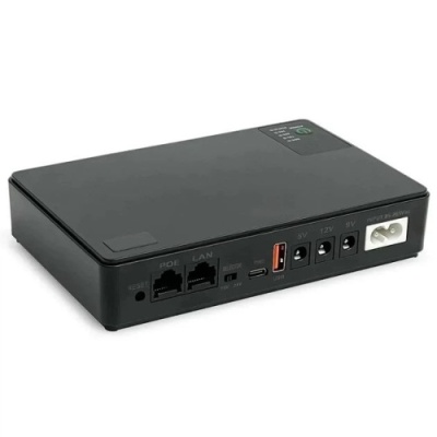 джерело безперебійного живлення (ups) для мережевого обладнання dcsl-1036pc 12v/ 9v/ 5v 20000 mah 36w (чорний) 