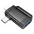 перехідник hoco ua31f lightning/type-c-usb 2in1 (чорний) 