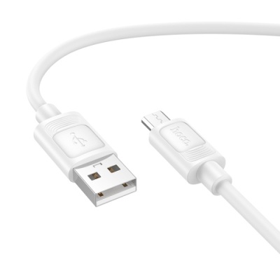 кабель hoco x122 silicone usb - microusb 2.4a/1m (білий) 
