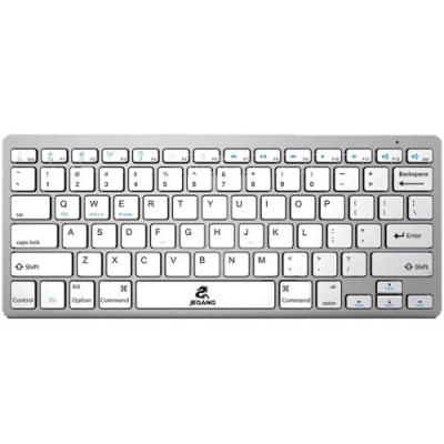 бездротова клавіатура jeqang jb-320 bluetooth, battery (сірий) 