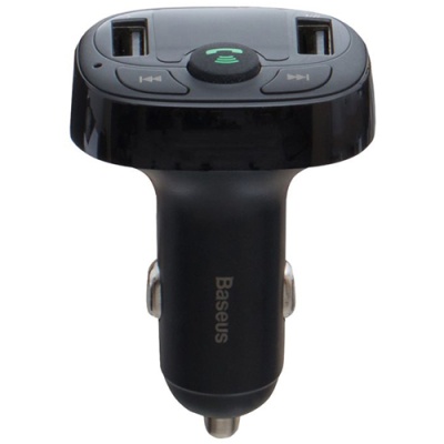 FM Модулятор Baseus (CCMT000001) S-09A 2.4A/2 USB (Чорний)