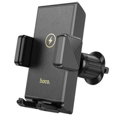 Автотримач Hoco HW21 з безпровідним зарядним пристроєм (Чорний)