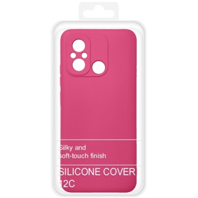 Купить силіконовий чохол soft silicone case для xiaomi redmi 12c (малиновий) онлайн