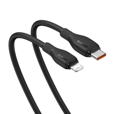 кабель baseus pudding series fast charging cable type-c - lightning 20w/1.2m (p10355701111-00) (black) 