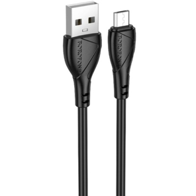 кабель borofone bx121 usb - microusb 2.4a/1м (чорний) 