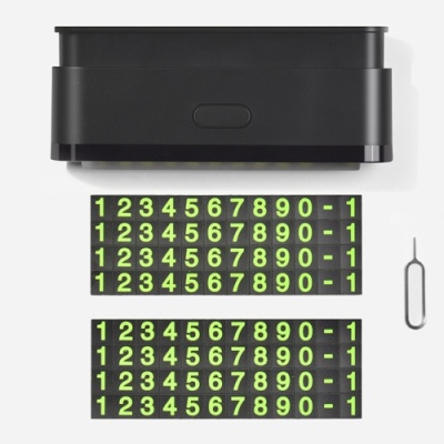 Автовізитка парковочна для мобільного номера Hoco CPH19 (Чорний)