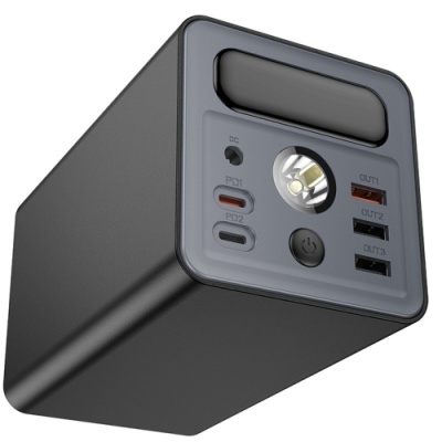 додаткова батарея power bank hoco j138 distant 22.5w+pd20w 60000 mah (чорний) 