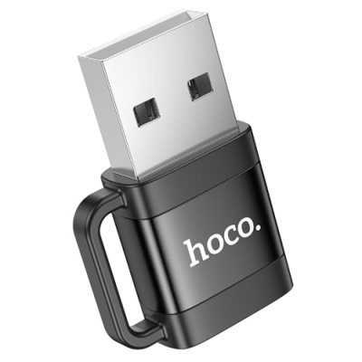 перехідник hoco ua31d usb2.0 - type-c (чорний) 