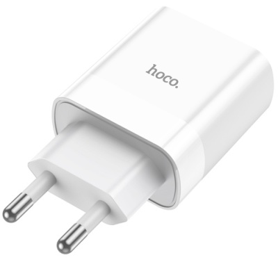 мережевий зарядний пристрій hoco nt9 1usb/18w/qc3.0 + 1type-c/20w/pd (білий) 