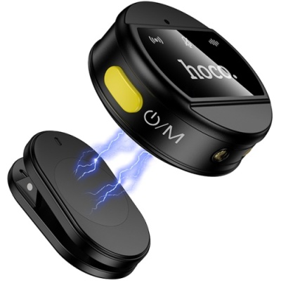 мікрофон петличний бездротовий hoco l22 lightning type-c (чорний) 