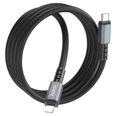 кабель hoco x85 strength (pd) type-c - lightning 20w 3a/1m (чорний) 