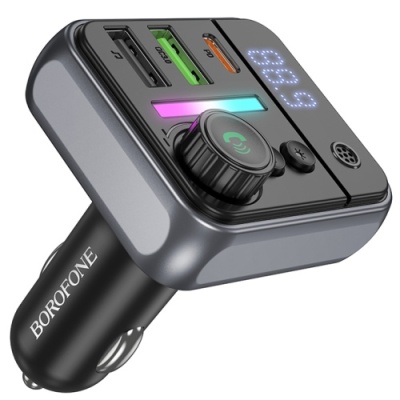 FM Модулятор Borofone BC50 38W PD20W+QC3.0 (Чорний)