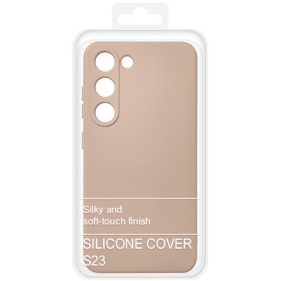 Купить силіконовий чохол soft silicone case для samsung s911 galaxy s23 - peach онлайн