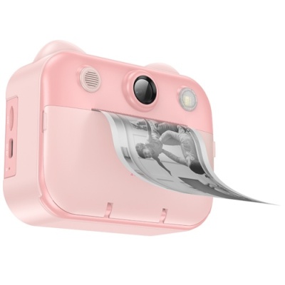 дитячий фотоапарат hoco dv204 dual-camera з миттєвим друком (рожевий) 