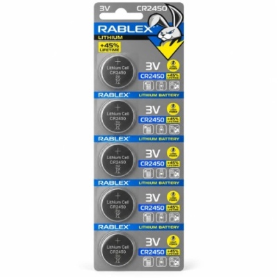 батарейка rablex cr2450 (5шт) 
