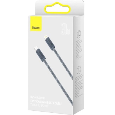 кабель baseus dynamic series type-c - lightning 20w/2m (cald000116) (gray) 