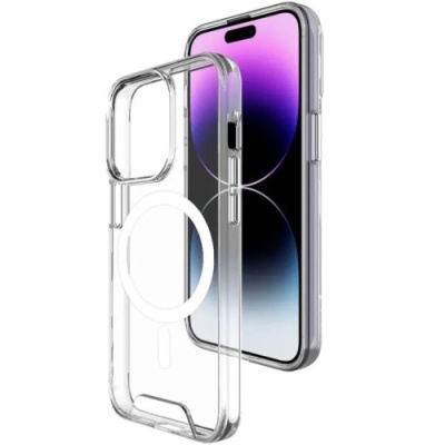 Купить силіконовий чохол magsafe space для apple iphone 12 pro max (прозорий) онлайн