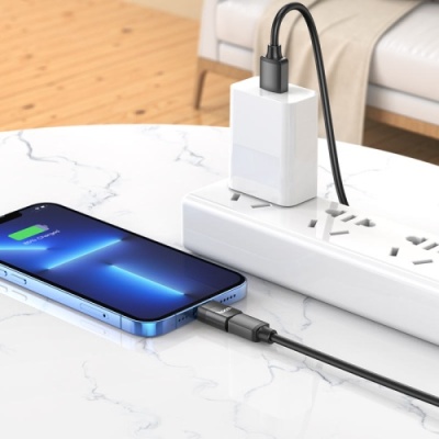 перехідник hoco ua17 lightning - type-c (чорний) 