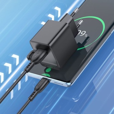 мережевий зарядний пристрій borofone bas11a 1usb/10.5w (чорний) 