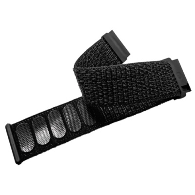 ремінець універсальний nylon strips для samsung/amazfit/huawei (22mm) (чорний) 