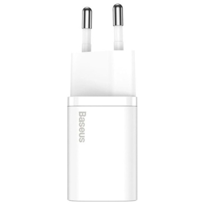 мережевий зарядний пристрій baseus super si (tzccsup-b02) 1type-c/20w/pd +(type-c - lightning) 1m (білий) 