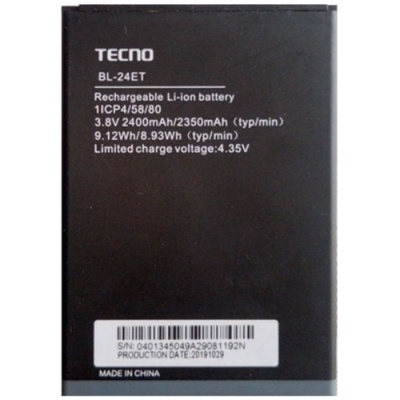акумулятор (max bat) для tecno pop 1 pro/tecno pop 2/ tecno pop 2f bl-24et/bl-24ei