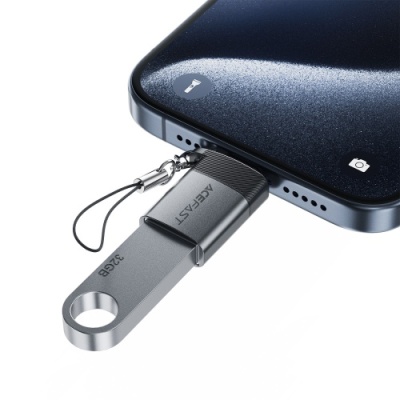 перехідник otg acefast j7 type-c - usb (сірий) 