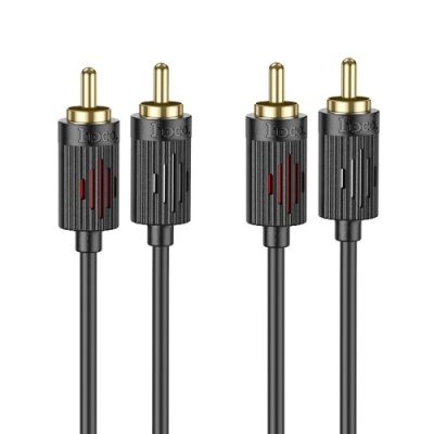 кабель hoco upa29 2*rca to 2*rca 1.5m (чорний) 