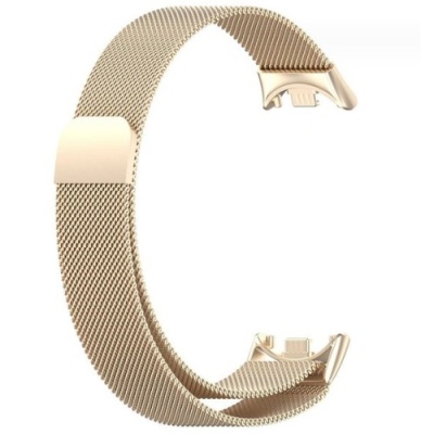 ремінець для xiaomi mi band 8/9/10 (milanese loop vs magnet) (золотий) 