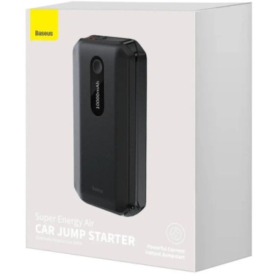 пусковий пристрій бустер додаткова батарея power bank baseus cgnl020101 air car jump starter 10000 mah (чорний) 