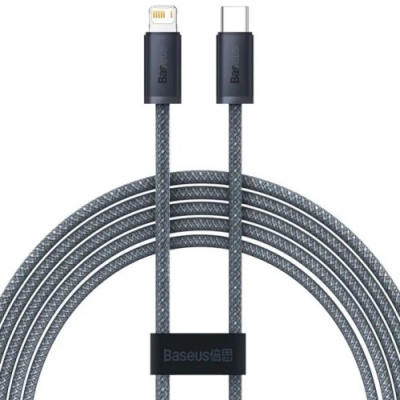 кабель baseus dynamic series fast charging type-c - lightning 20w/2m (cald000116) (gray) 