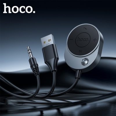 Bluetooth аудіо ресівер Hoco E150 (сірий)