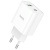 мережевий зарядний пристрій hoco c80a plus 1usb/18w/qc3.0 + 1type-c/20w/pd (білий) 