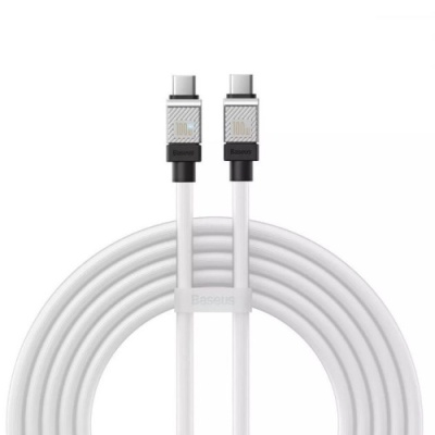 кабель baseus coolplay series (pd) type-c - type-c 100w/2m (cakw000302) (white) 