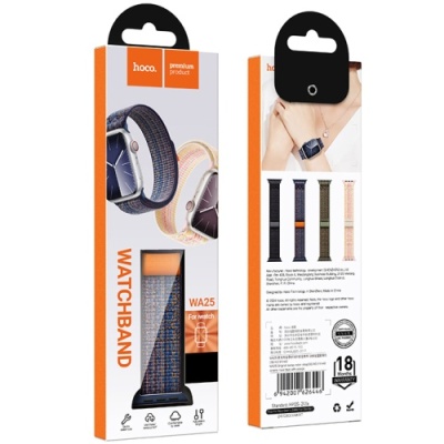 ремінець hoco wa25 для apple watch 1-11 (38/40/41mm) (dynamic royal blue with orange) 