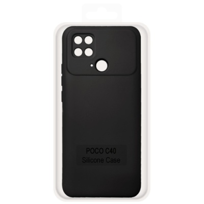 Купить силіконовий чохол silicone cover для xiaomi poco c40 (чорний) онлайн