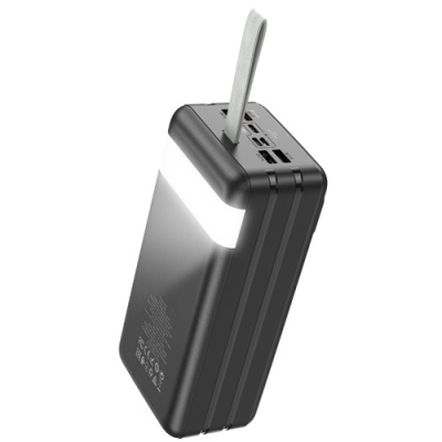 додаткова батарея power bank hoco j86b electric 22.5w fully compatible pd20w/qc/lcd/lamp 60000mah (чорний) 