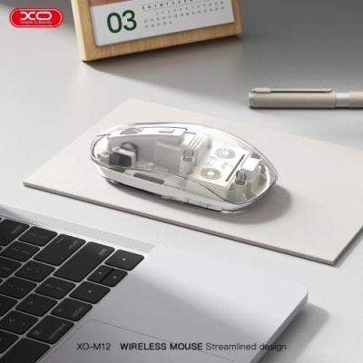 мишка бездротова xo m12 bluetooth+2.4g (бежевий) 