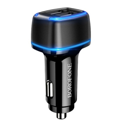 Автомобільний Зарядний Пристрій Borofone BZ14 2USB/2.4A (Чорний)