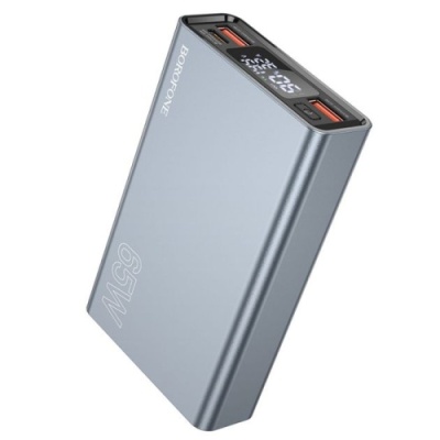 додаткова батарея power bank borofone bj40 happy way 65w 15000 mah (ciрий) 
