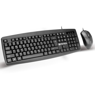 клавіатура провідна + миша fantech km100 (чорний) 