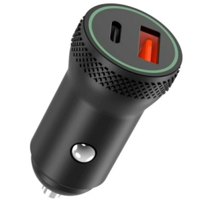Автомобільний Зарядний Пристрій XO CC33 1USB/18W/QC3.0 + 1Type-C/18W/PD (Чорний)