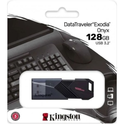 usb флеш-накопичувач kingston data tr exodia onyx 128gb 3.2 (чорний) 