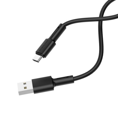 кабель borofone bx31 silicone usb - type-c 3.0a/1m (чорний) 