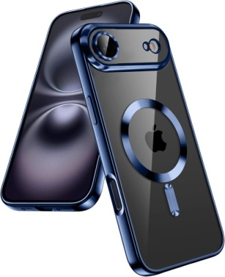 Купить чохол tpu metallic full camera with magsafe для apple iphone 17 air (matte dark blue) онлайн