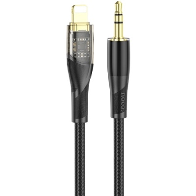 перехідник hoco upa25 lightning - jack 3.5 plug (1m) (чорний) 