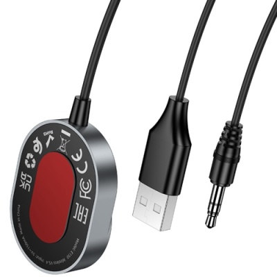 Bluetooth аудіо ресівер Hoco E150 (сірий)